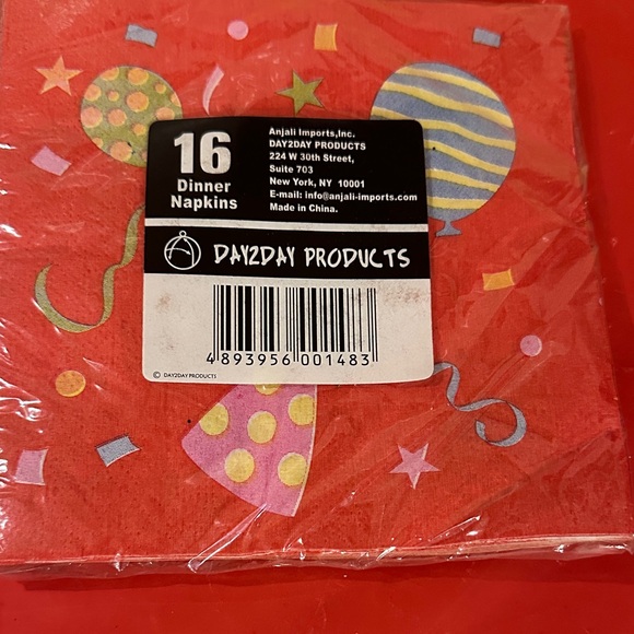 Disney Floral Table Cover and Happy Birthday Napkins - Pink and Yellow - Picture 3 of 4